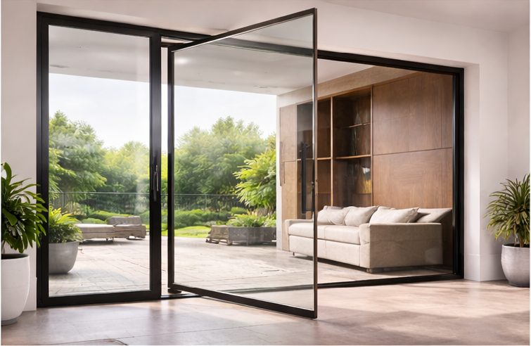 Frameless pivot enclosure